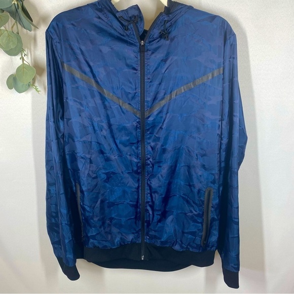 Ideology Other - Ideology | Men's Windbreaker Jacket Lightweight Navy Blue Black Camo Size Medium